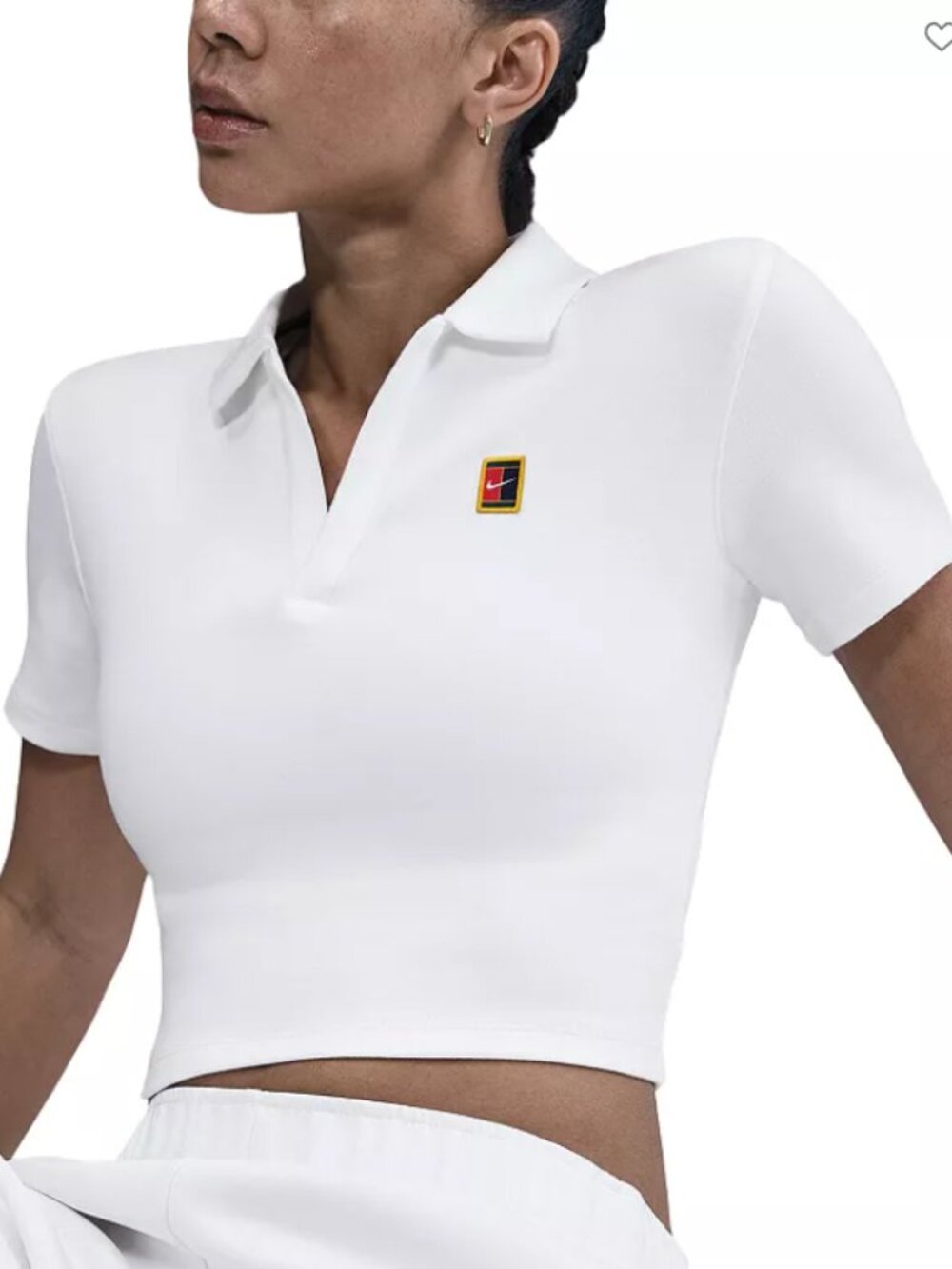 NIKE Court Heritage Women's Cropped Tennis Top Size S *NEW*